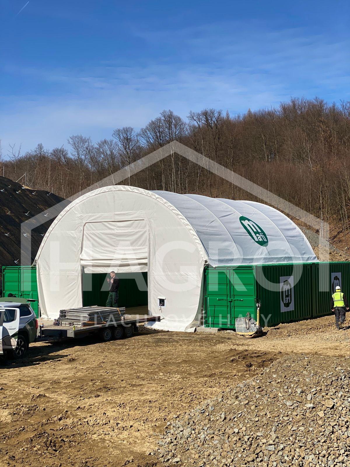 Unterstand aus einem Schiffscontainer, 18,35 m x 12 m x 6 m – Bild 9