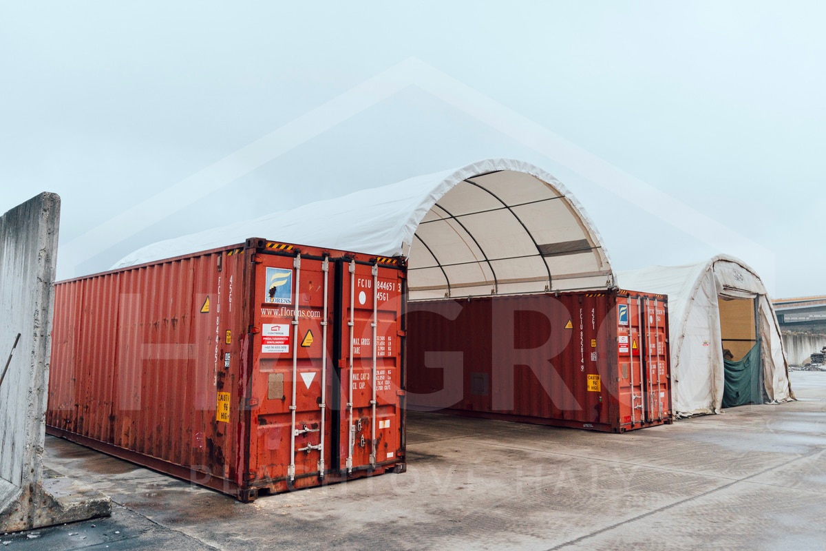 Unterstand aus einem Seefrachtcontainer (6 m x 12 m x 2 m) – Bild 16