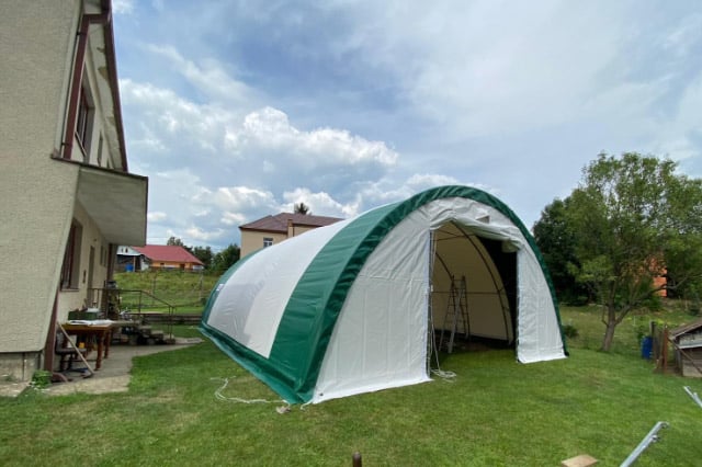 Planenhalle als Gartenhaus zum Selbstbau