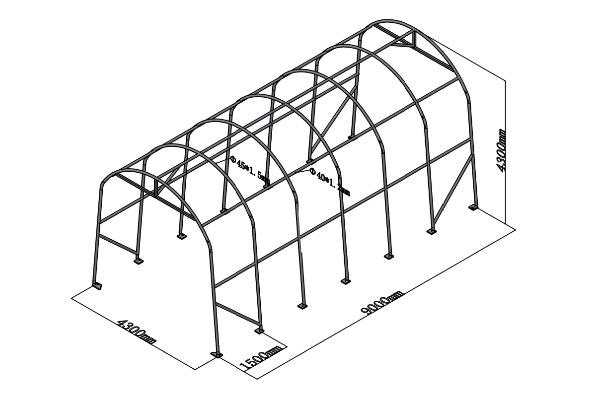 3m x 9m x 4