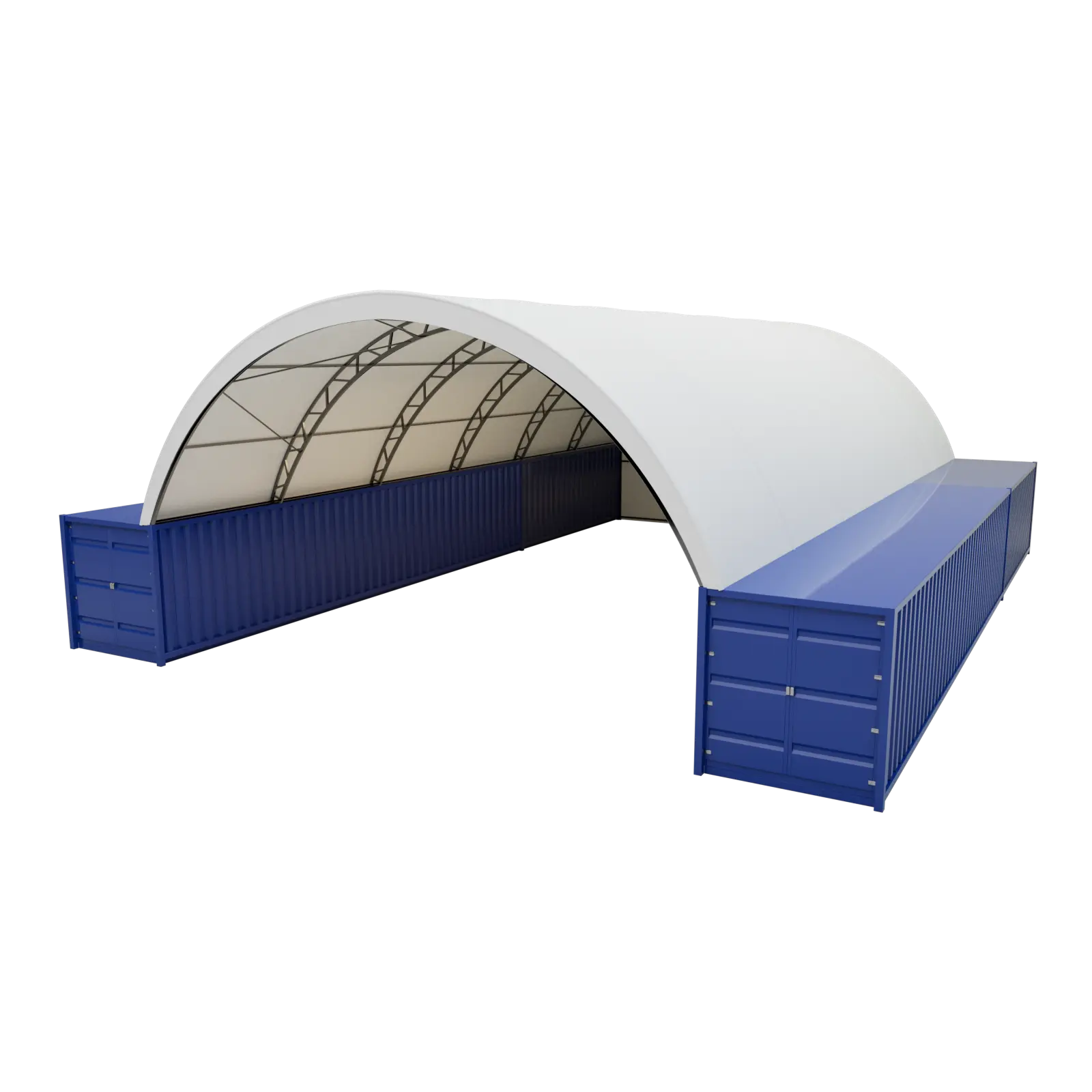 Seecontainer-Unterstand 9,6 m x 18 m x 3,6 m